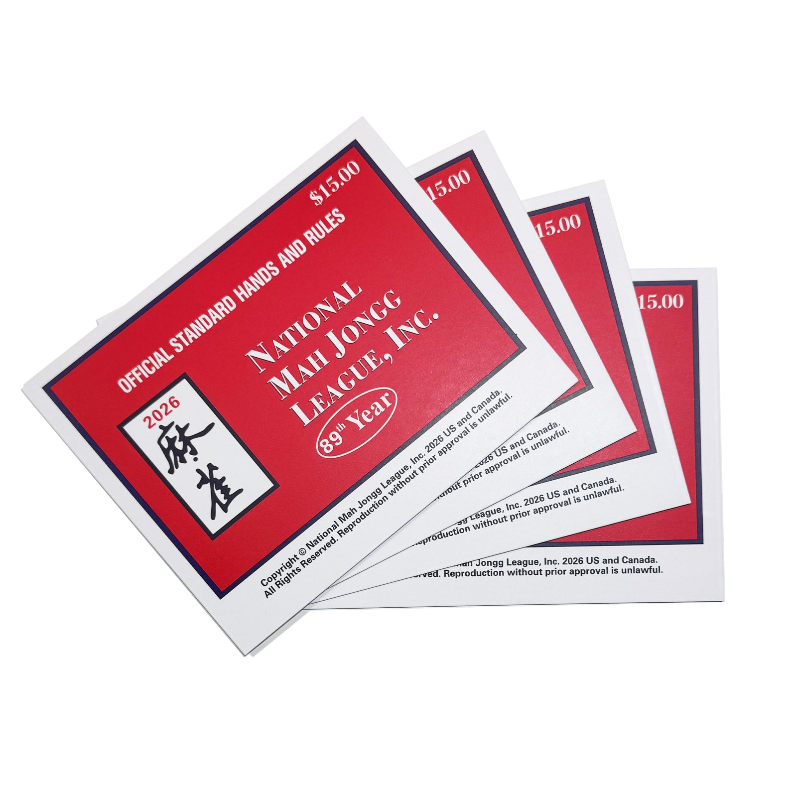 2026 Mahjong Cards (NMJL) – 4 Pack Large Print | MahjongBank