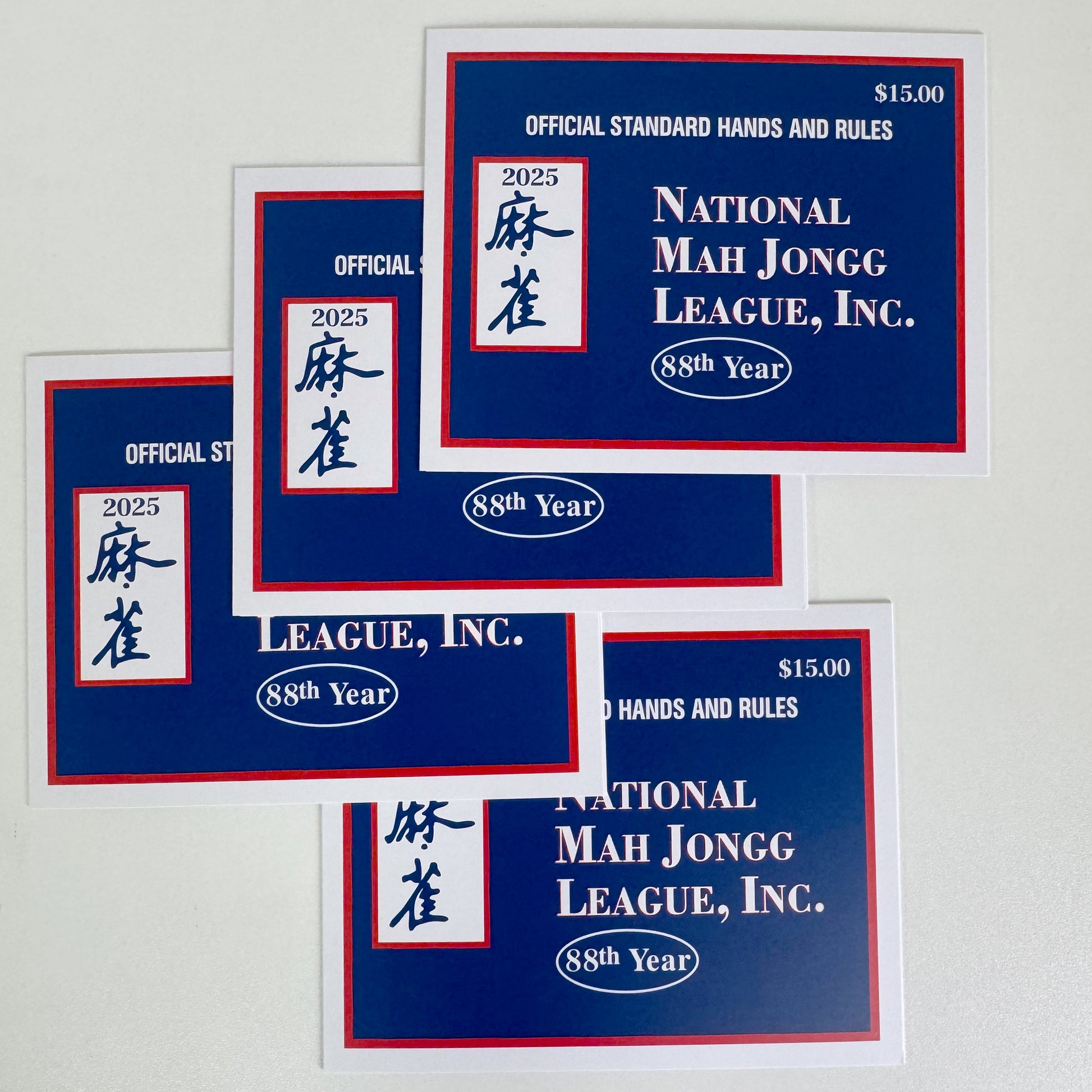 2025 National Mah Jongg League Cards 4 Pack