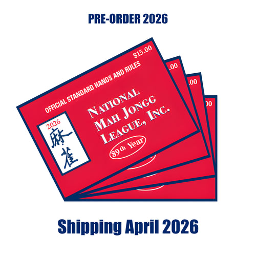 Mahjong card 2026 pre-order (NMJL) — shipping April 2026