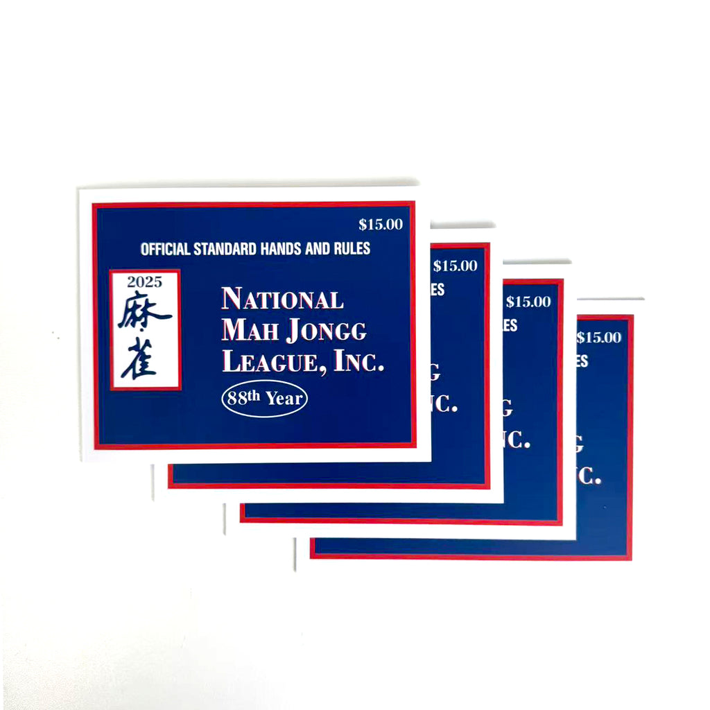2025 National Mahjong League Cards 4-PCS